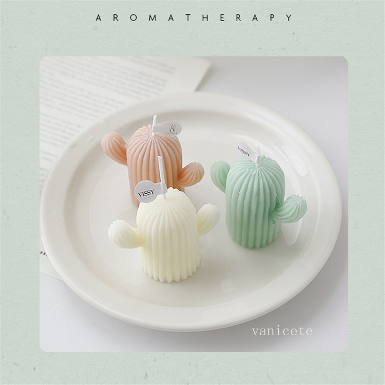 

Creative cactus candle Hand-made soybean wax For Home Decor Po Props DIY Candle Birthday Gift Souvenir ZC684