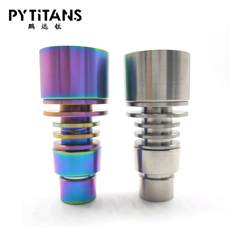 

(Factory Directly Sell ) Domeless titanium nail 2 in 1 Titanowl nails Wholesale Price Replacement 14/18mm Female and Male Joint for Enail