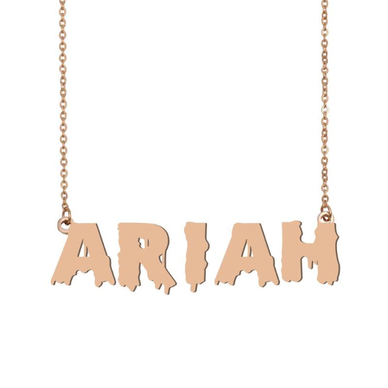 Pendant Necklaces Ariah Name Necklace , Cool Bloody Art For Halloween And Santa&#039;s Day Jewelry Gift Kids Boys Girls-image-709029568