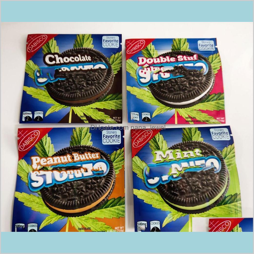 

Packing Office School Business Industrial Cookie Packaging Bags Printed 4 Types Food Bag Mylar Plastic Runtz Baggies Drop Delivery 202