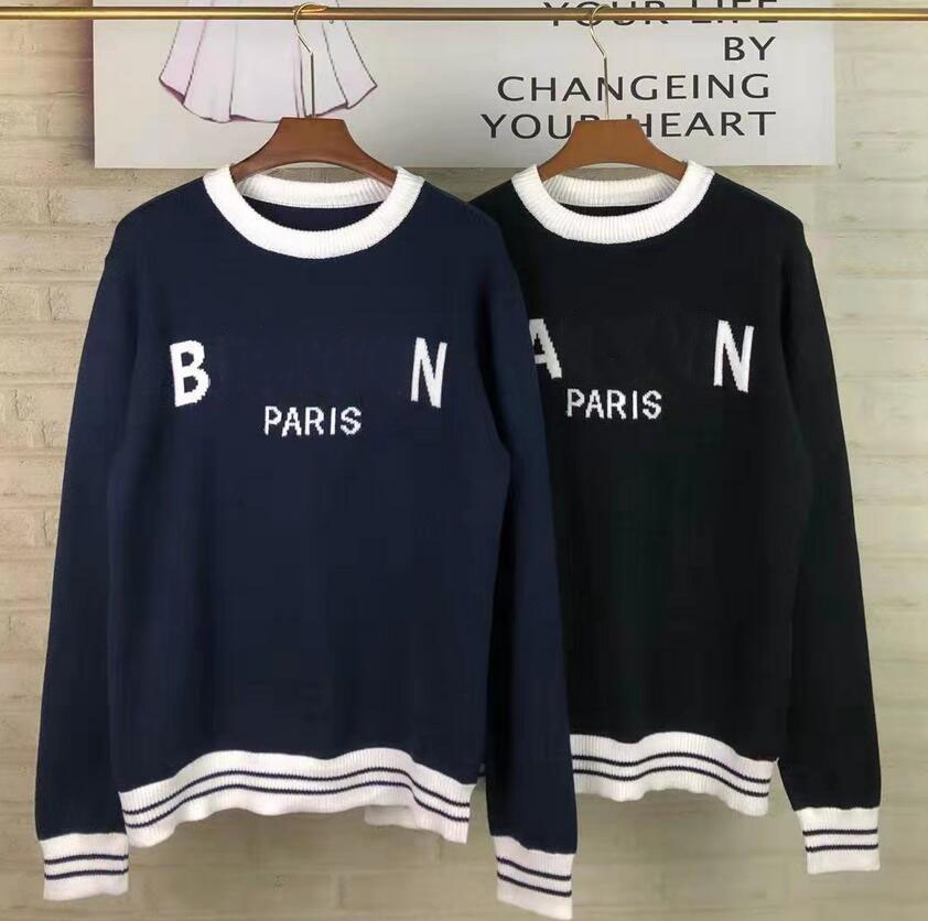 

Men's Knitted Sweater Round Neck Knit jacket Front chest logo outdoor sports brand Sweater Pointer embroidery High Quality Casual Sweater coats--BLM1036, Blue