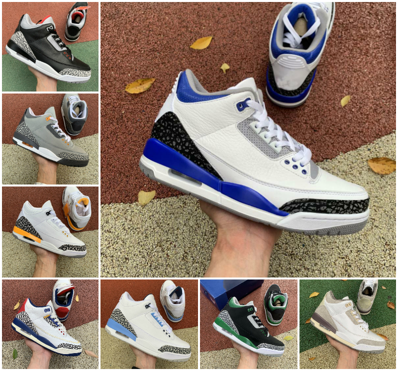 

Top Quality 2022 Jumpman 3s Basketball Shoes 3 Midnight Navy Racer Blue Fragment Court Purple Cool Grey UNC Tinker Mens Sports Trainers Sneakers, Bubble package bag