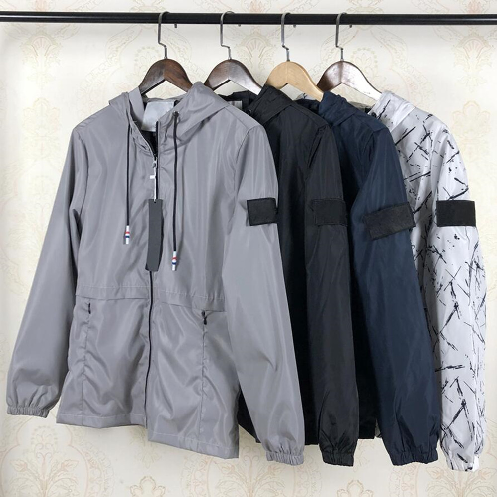 

Mens Jacket Coat Designer Spring Autumn Windrunner Hoodie Zipper Outdoor Sports Windbreaker Thin Casual Jackets Stitching Streetwear Men Clo, Black;brown