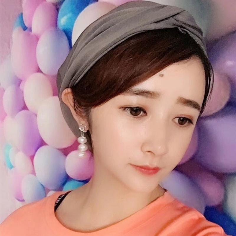 

Beanie/Skull Caps Womens Modal Cotton Muslim Turban Hat Twist Knot Simple Solid Color Stretch Beanie Hair Cover Pre Tied Pleated Headwrap Ca, Blue;gray