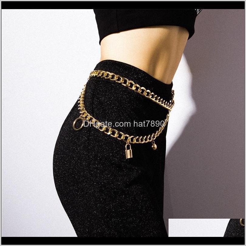 

Belts & Aessories Fashion Aessoriesluxury Women Belt Long Pendant Tassel Multilayer Gold Sier Chain Waistbands Metal Waist Chains Bohemian J