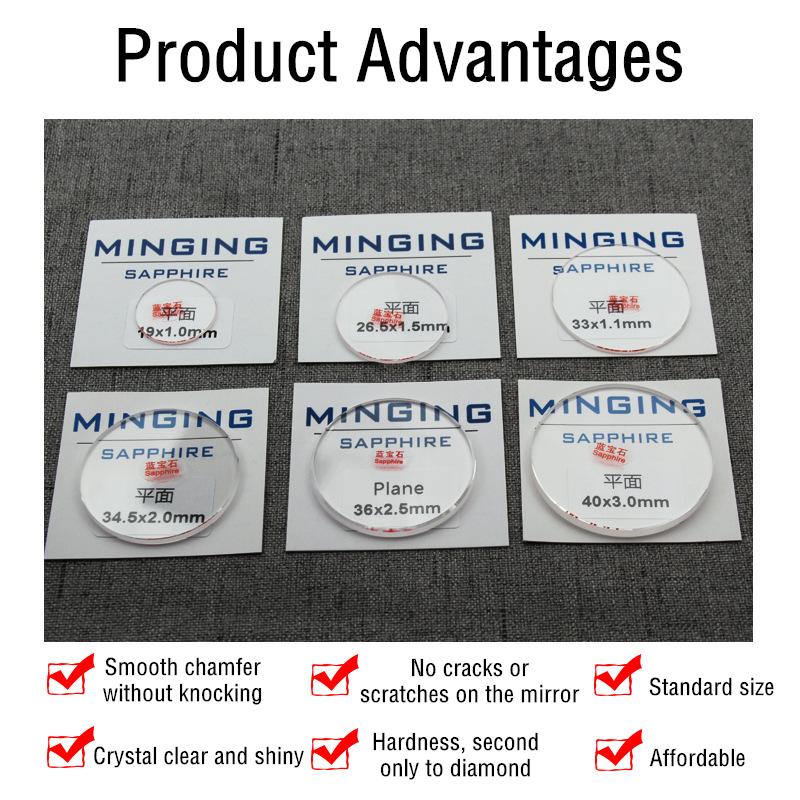 

Repair Tools & Kits 1.5mm Thickness Sapphire Watch Glass 28mm-38.5mm Anti Scratch Smooth Flat Lens Replace Accessories