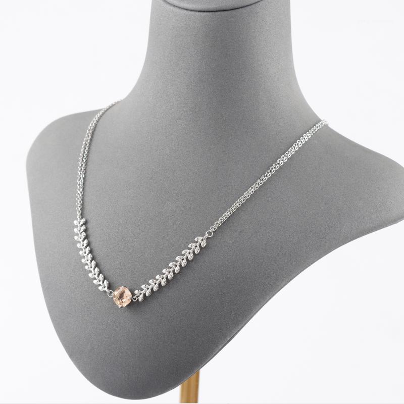 

Chains Sanying M111503, Style Rhodium Plated Chain Simple Zircon Necklace For Women Girl Jewelry Gift,55cm/lot