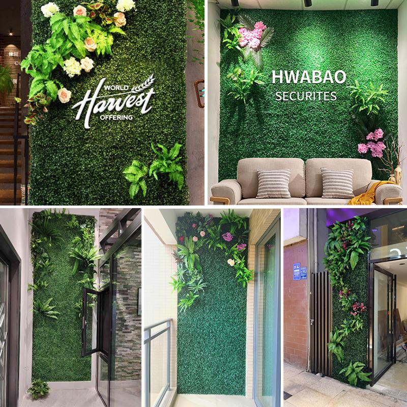 

Decorative Flowers & Wreaths Artificial Plant Lawn DIY Background Decoration Wall Plastic Wedding Party Garden Flower Office