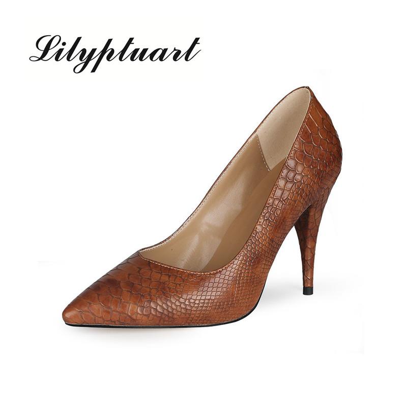 

Dress Shoes Spring Stone Pattern Pointed Toe Single Brown And Blue Super High Heel Women's Womens Platform Heels, Black