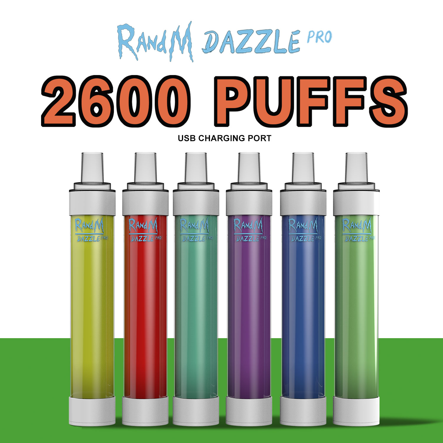 

Wholesale Price R and M Dazzle Pro Disposable E cigarette RandM switch 2600Puffs Vape Pen LED RGB Light with Rechargeable