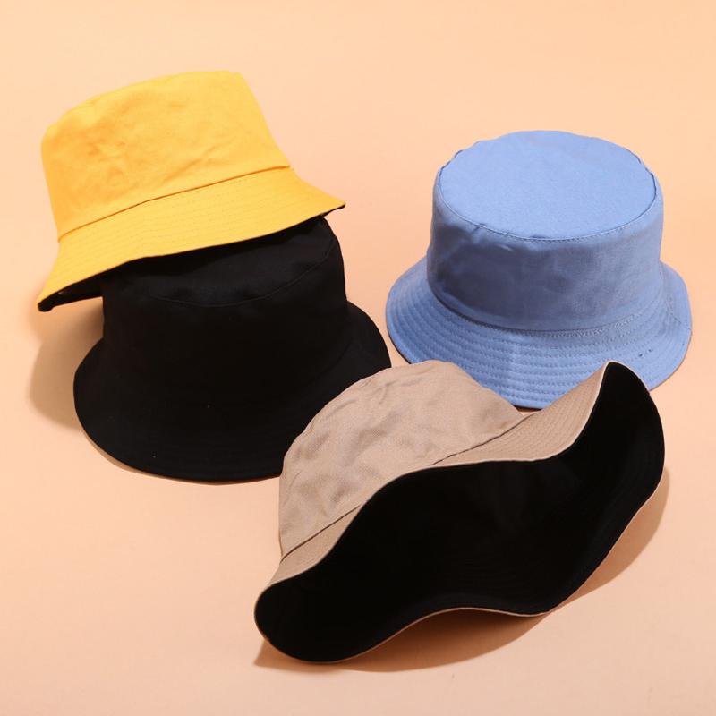 

Cloches Men Women Solid Bucket Hat Hip Hop Fisherman Panama Hats Embroidery Cotton Outdoor Summer Casual Swag Bob Visor Cap, Blue