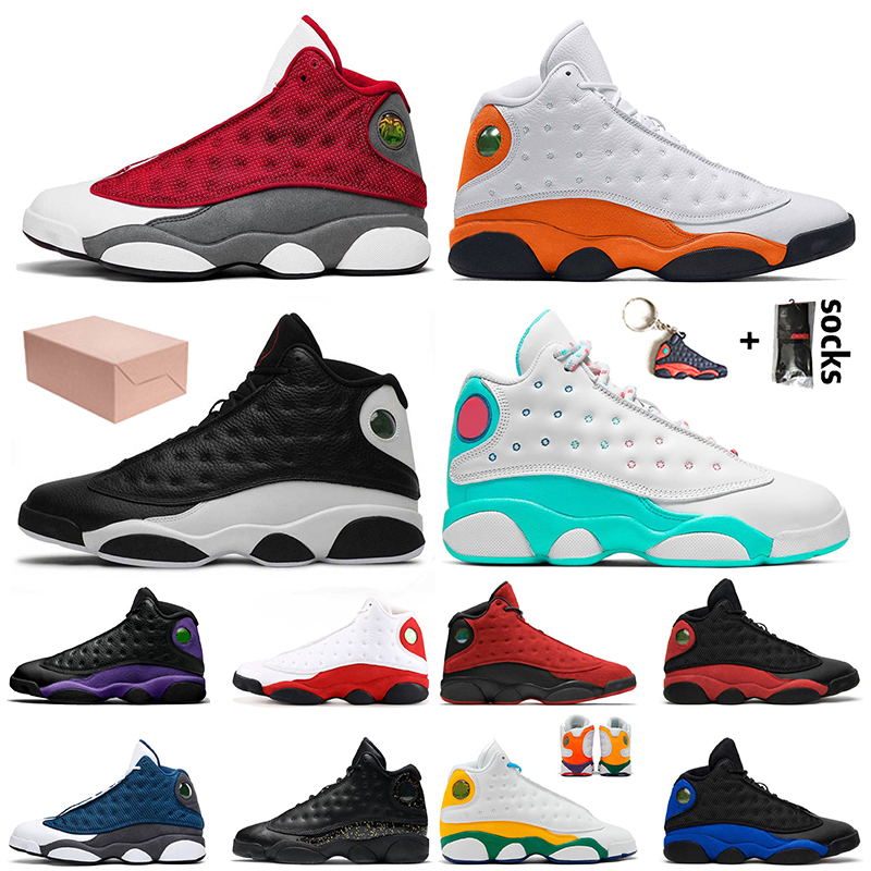 

Top Quality With Box Men Women Jumpman 13 13s Basketball Shoes Hyper Royal Gold Glitter Red Flint Sneakers Playground Soar Green Pink Trainers, No.11 reverse he got game 36-47