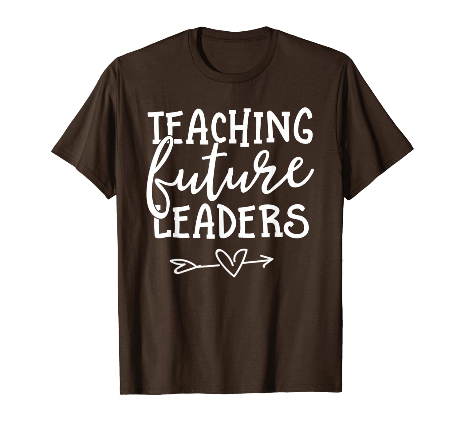 

teaching future leaders gift school heart women teacher t-shirt, White;black
