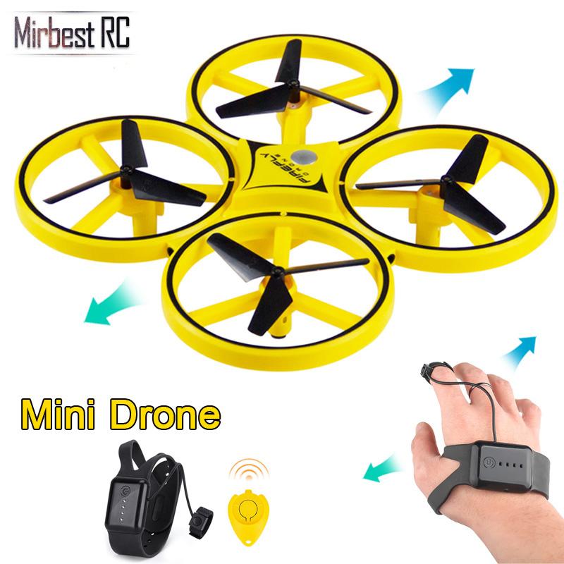 

Mini Drone Wristband Control Infrared Obstacle Avoidance Hand Altitude Hold 2.4G Quadcopter For Kids Toy Gift ZF04 Drones