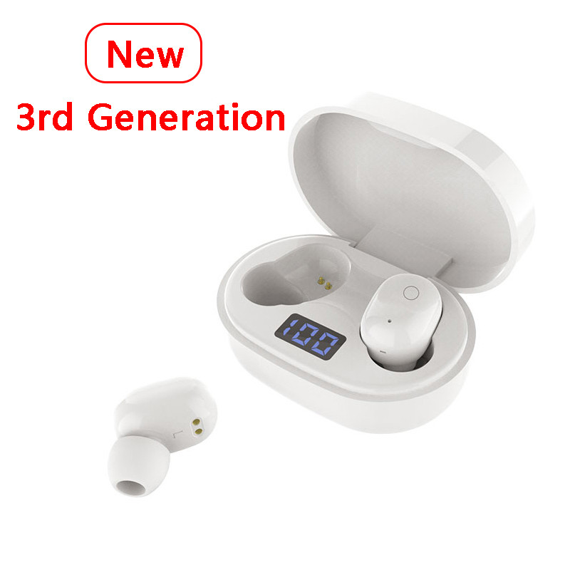 

Newest Gen 3 TWS Bluetooth Earphones Rename GPS Headphone Auto Paring Wireless Charging Case Earphone Earbuds, White