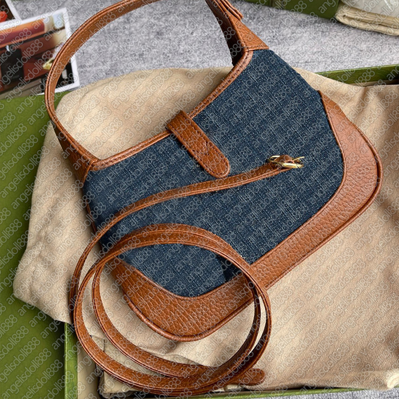 

Designer brands women Jackiee 2021 letters print It denim bag with SN Box removable extendable shoulder straps hand bags top quality handbags