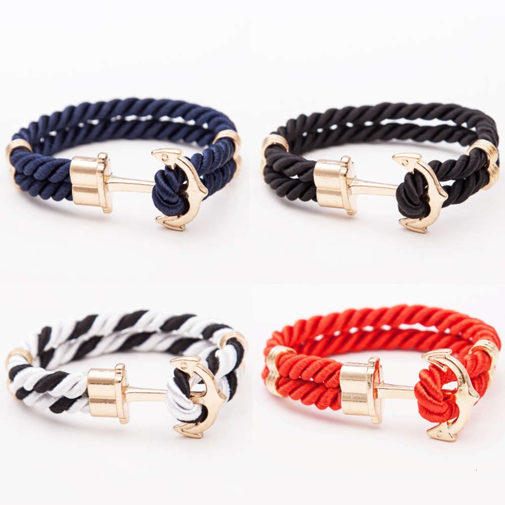 

Hand catenary Bracelet hand woven anchor bracelet, Golden;silver