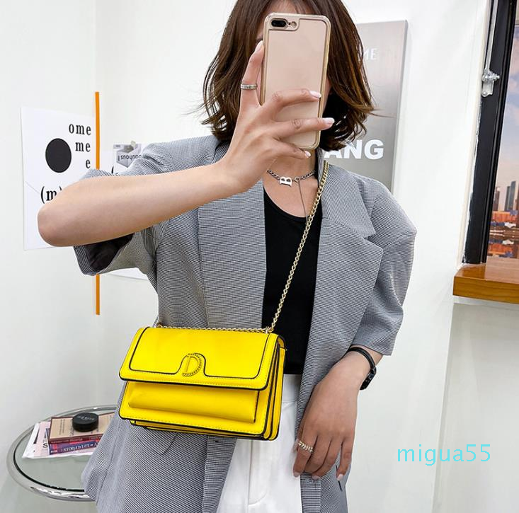 

Female Bag Texture Autumn/Winter Trendy Crossbody Fashion Chain Bags, Black