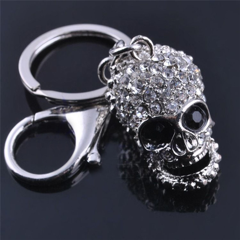 

key ring 4 Styles Exquisite Crystal Skull/Wrench/Boxing Gloves/ Key Chains Keyring Metal Keychain For Men Jewelry Gift tassel keychain