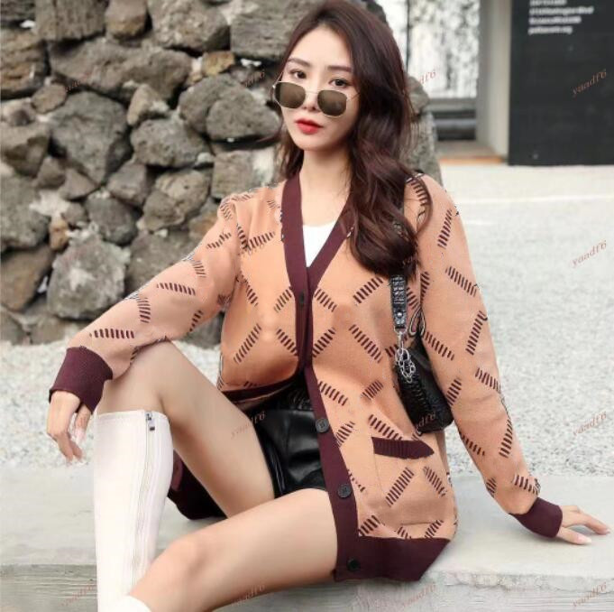

Fall 2021 Fashion Winter Designer High-end women' knits wear Cashmere cotton soft and comfortable 3 color mix match coat top A woman' sweater, Customize