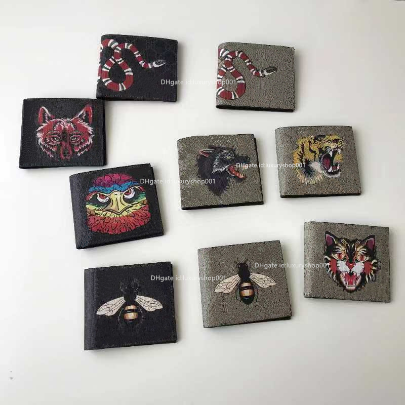 

Fashion printed double G canvas short wallet men purse women wallets lady designer purses, Red;black