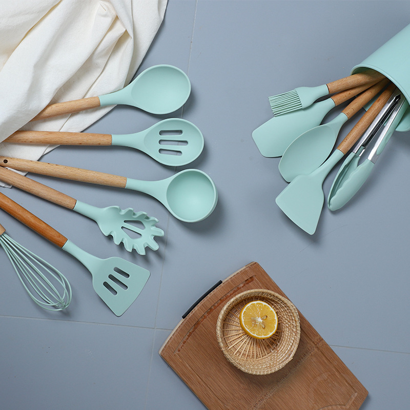 

2755 Silicone Spatula Household Cooking High Temperature Resistant Non-Stick Pan Special Small Soup Spoon Kitchenware Set