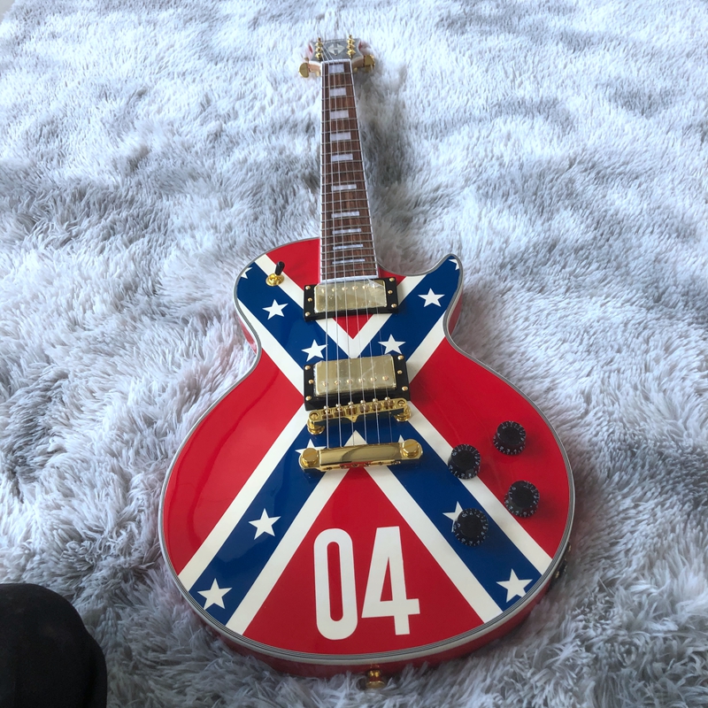 electric guitar New arrive 04 flag top High quality rose wood fingerboard, Real photo shows made in china-image-688940493