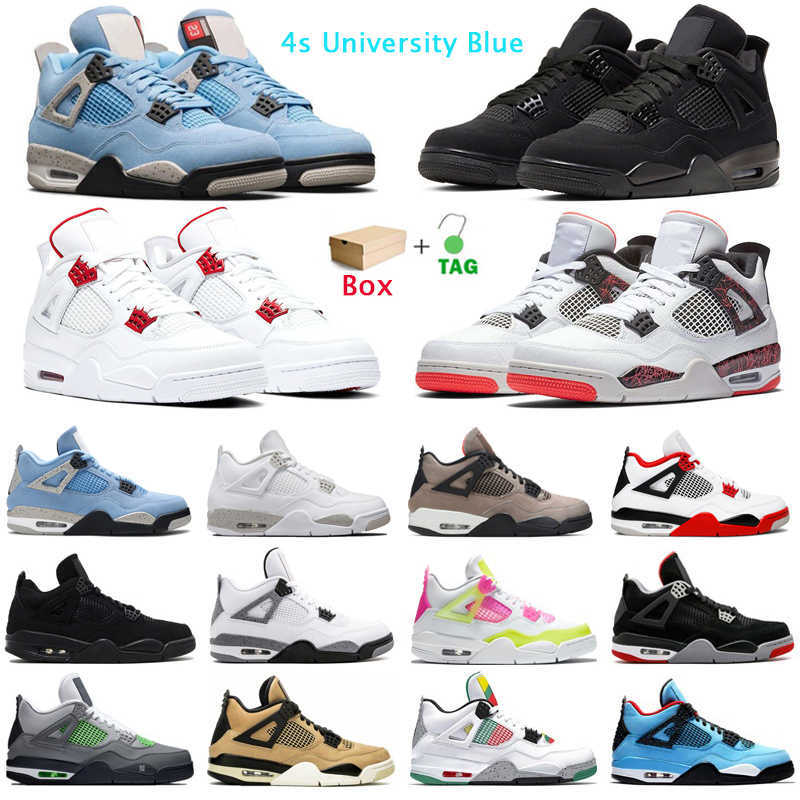 

Basketball Shoes 4s Jumpman University Blue 4 White Oreo Fire Red Taupe Haze Cool Grey Pure Money Neon Mens Trainers Sport Sneakers