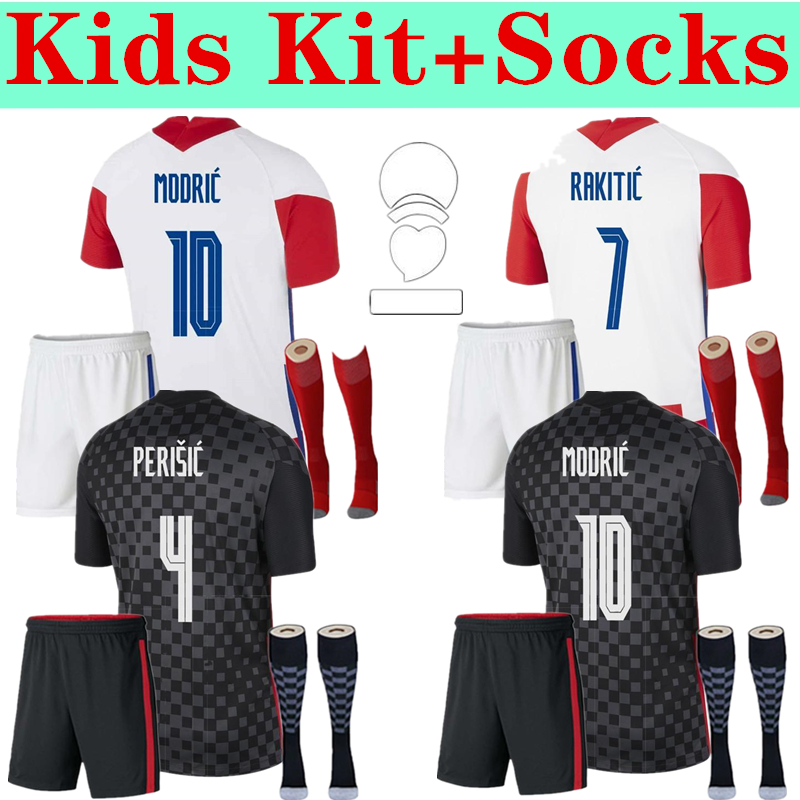 

Kids Kit+Socks 20 21 MANDZUKIC soccer jerseys 2021 home away MODRIC PERISIC KALINIC football shirt RAKITIC KOVACIC Mens Kit uniforms, Black;yellow