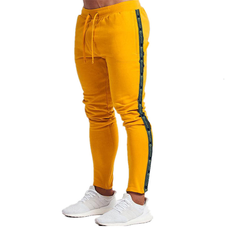 

pants trousers autumn and winter 2021 men's leisure sports running fitness trend color contrast 2-side stretch, Black