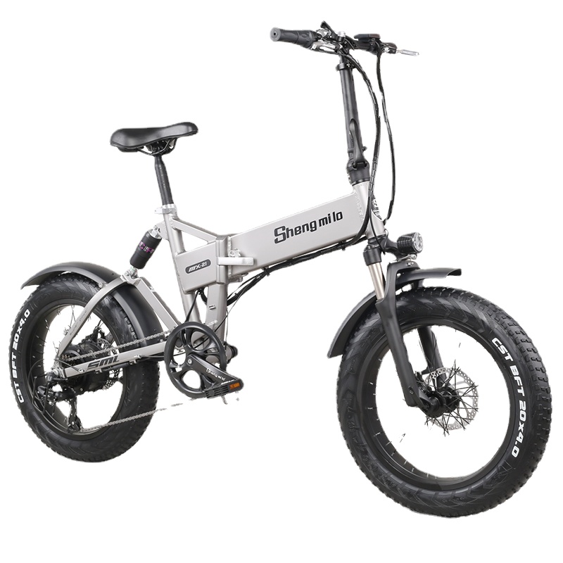 

MX21 Folding Electric Bike 500W 20 Inch 4.0 Fat Tire Mountain Bike Beach Bike E-bike for Men Women Full Suspension