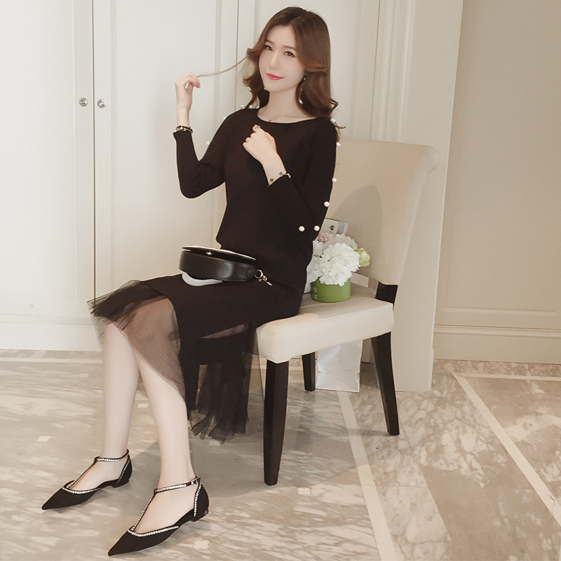 

two piece dress novo conjunto de duas peÃ§as soltas outono, moda feminina, traje macio, fino, respirÃ¡vel, elegante, escritÃ³rio, cintura alta,, White