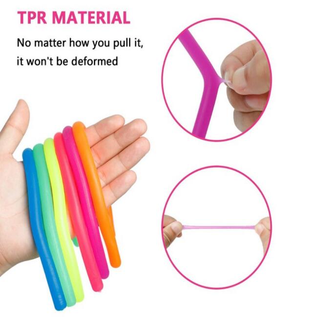 

Unicorn Stretchy String Fidget Toys Therapy Sensory Toy Anxiety Squeeze Monkey Noodles for Kids and Adults with BY1697