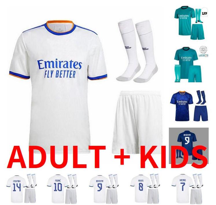 

2021 2022 ALABA CAMAVINGA soccer jerseys CAMAVINGA KROOS RODRYGO ASENSIO MODRIC MARCELO HAZARD CASEMIRO ADULT kids kits socks 21 22 Football shirt ISCO Sets