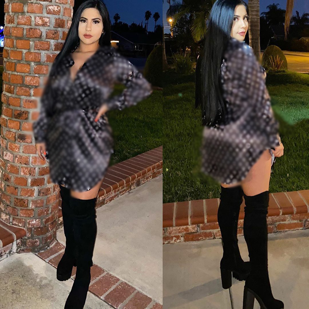 

Free Ship Women Fashion Print Lapel Neck Slim Shirt Casual Long Sleeved Blouse Tops with Waistbelt XXL, Coffee