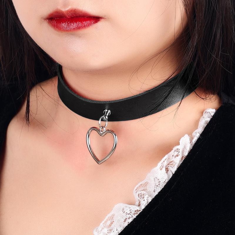 

Chokers Cosplay Goth Jewelry Accessories Metal Chain Collar Leather Harajuku Choker Bondage Necklace Punk Body Women Sexy