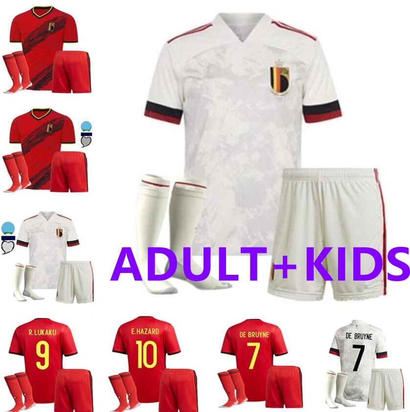 

2021 Belgium Soccer Jersey LUKAKU HAZARD KOMPANY DE BRUYNE MERTENS 20-21 Home away Adult adult+kids kit sports football shirt, Black;yellow
