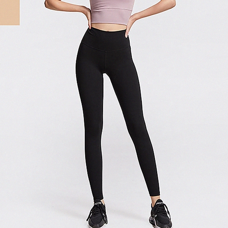 Womens Leggings High Waisted Tummy Control Yoga Pants Workout Running Comfort Mid Waist Buttery Soft Pants Black Grey S M L W90Z#