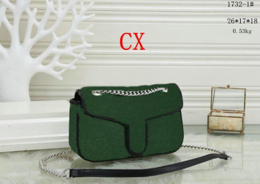 

Women Marmont Multicolor Shoulder Bag Quilted Logo-jacquard Multi Color Leather Chain Diagonal Matelasse Canvas Cross Body Handbag, Red