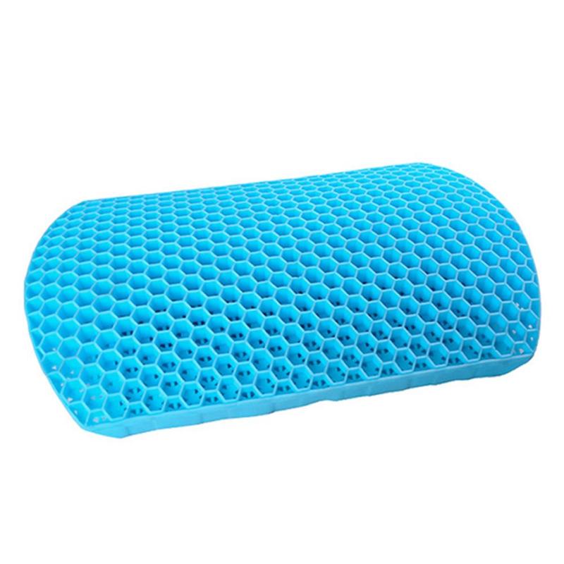 Coussins de siège Coussin de soutien du dos en nid d'abeille Soulagement de la douleur inférieure Coussin lombaire en gel pour fauteuil roulant d