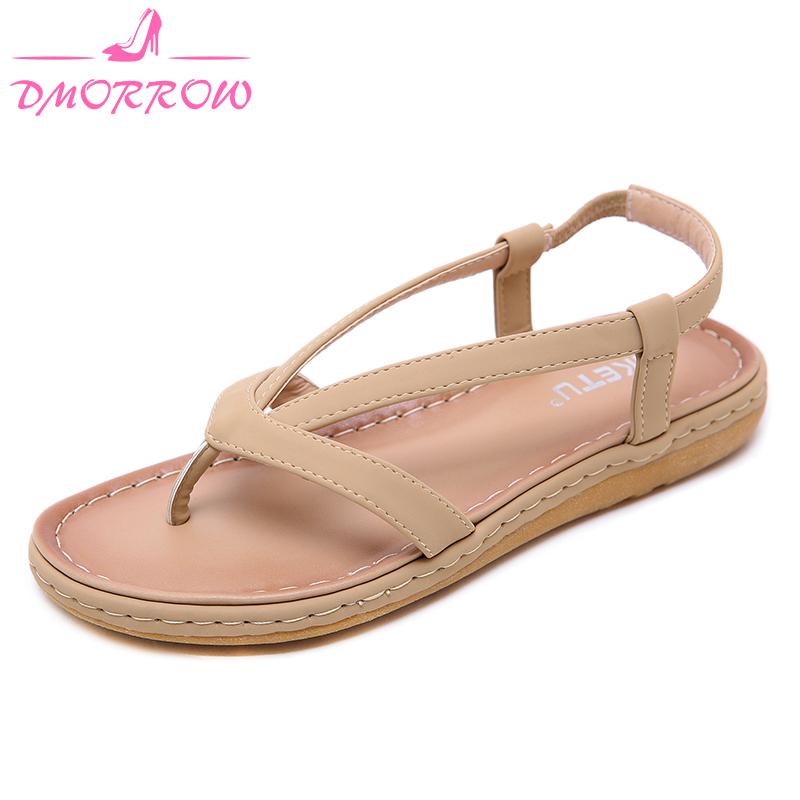 

Sandals Flat Women's Summer Shoes Elastic Band Ladies Beach Flip Flops String Bead Women, Black