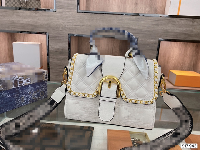 

2021 high quality women's shoulder bags luxury designer messenger bag fashion brand handbag lady wallet NB377, White