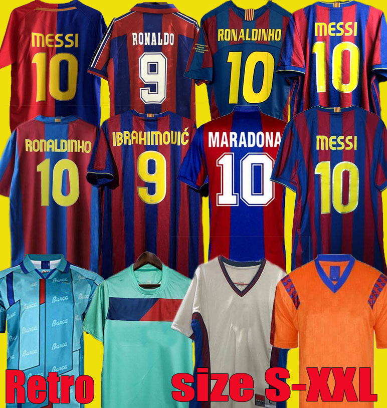 

82 84 91 92 96 97 98 99 RONALDINHO Stoitchkov BARCA Retro soccer Jerseys 10 11 12 14 15 camiseta MESSI RONALDO GUARDIOLA RIVALDO Football Shirt XAVI 04 05 06 07 08 09, 1999 home