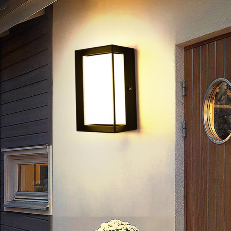 

Outdoor Wall Lamps 9W Exterior Light Fixture Modern LED Sconce Aluminum Waterproof Garden Aisle Patio Hallway Porch Mount Lamp