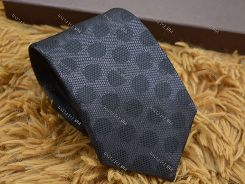Men's Letter Tie Silk Necktie black blue Jacquard Party Wedding Business Woven Fashion Design with box G898-image-428677279