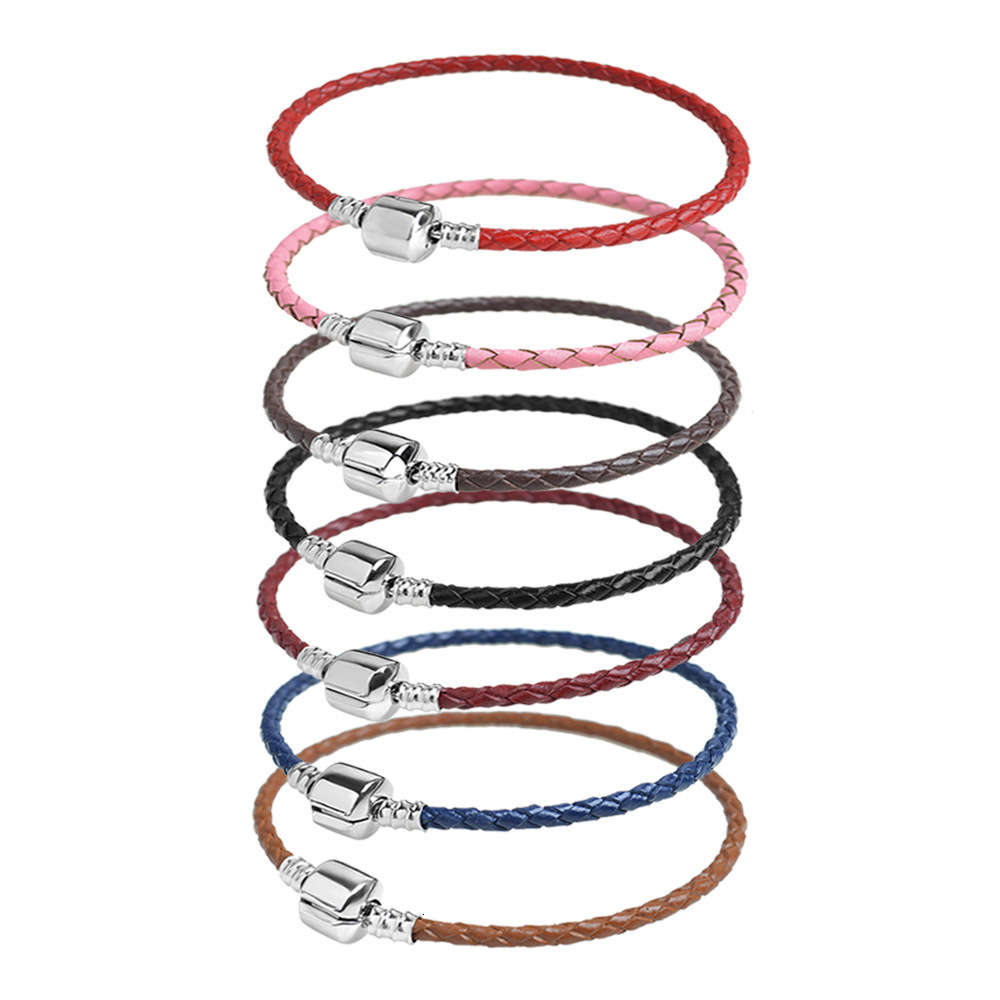 

Hand catenary selling men's and women's bracelet Leather Rope DIY leather woven Bracelet Gift Items, Black