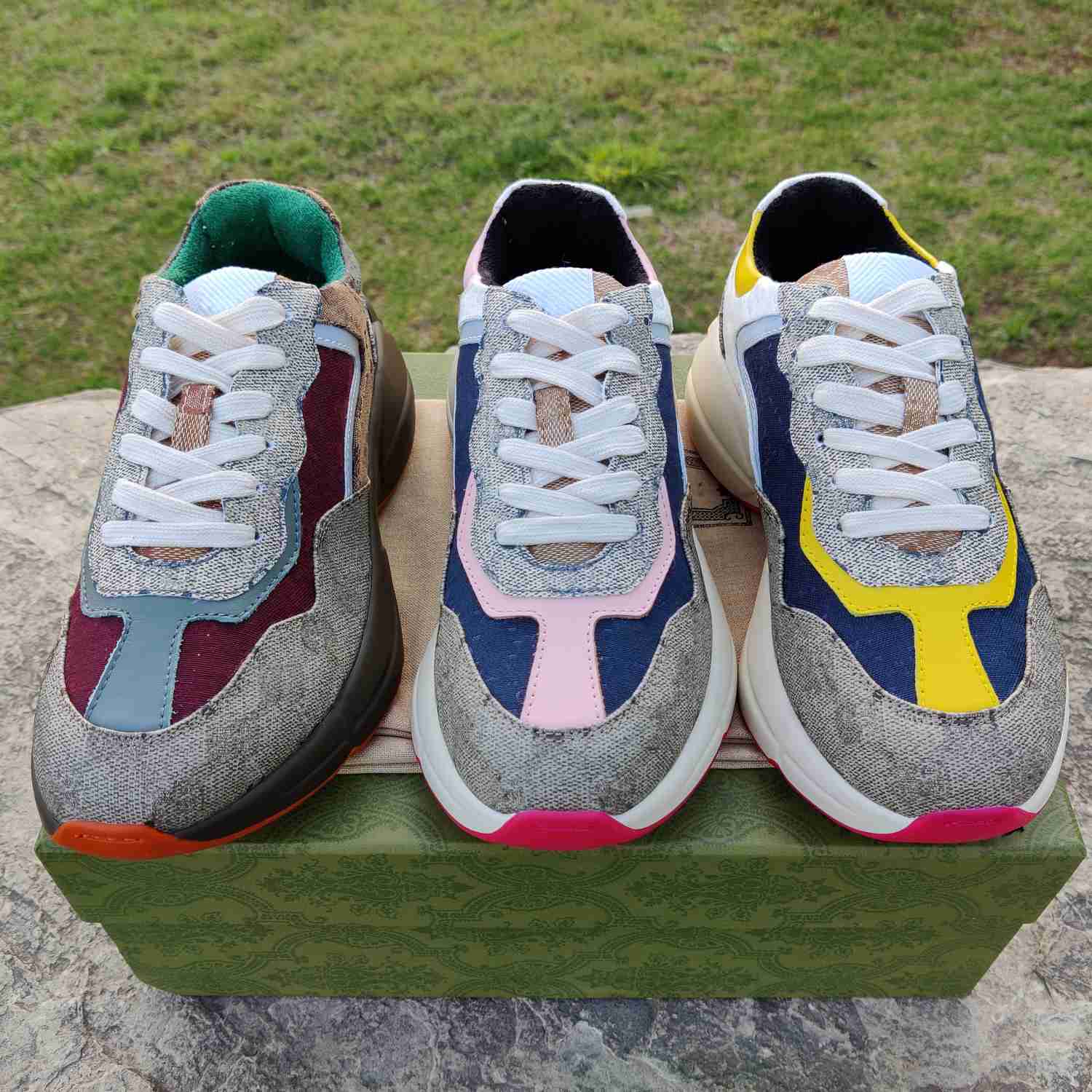 

Casual Shoes spring and fall Men Women Designer comfortable Vintage Fashion lace-up Designers Shoe Chaussures Ladies with box high quality, Black