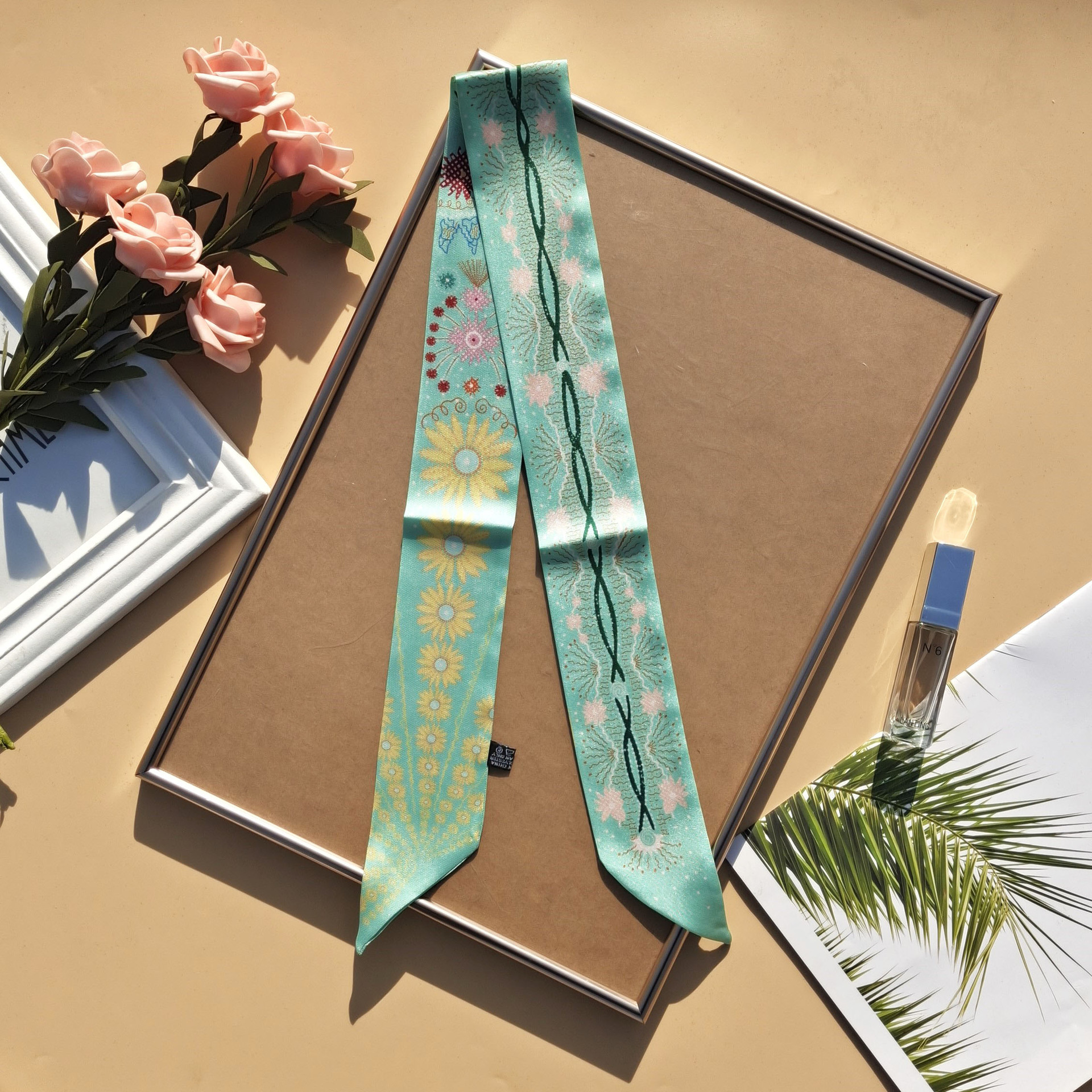 

2021 designer headband luxury brand Scarves women's fashion temperament scarf top silk scarfs neckerchief 100*6cm