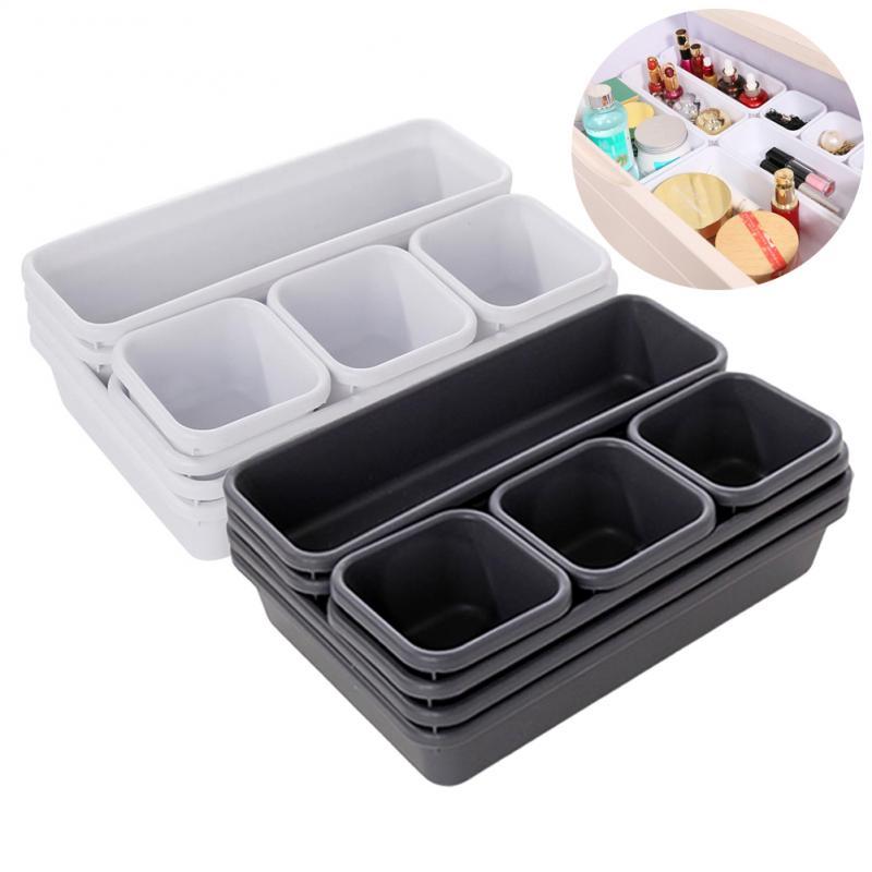 8PCS/Set Adjustable Drawer Organizer Box Trays Make Up Cosmetics Sundries Divider Holder Kitchen Bathroom Closet Jewellery Box-image-694039939