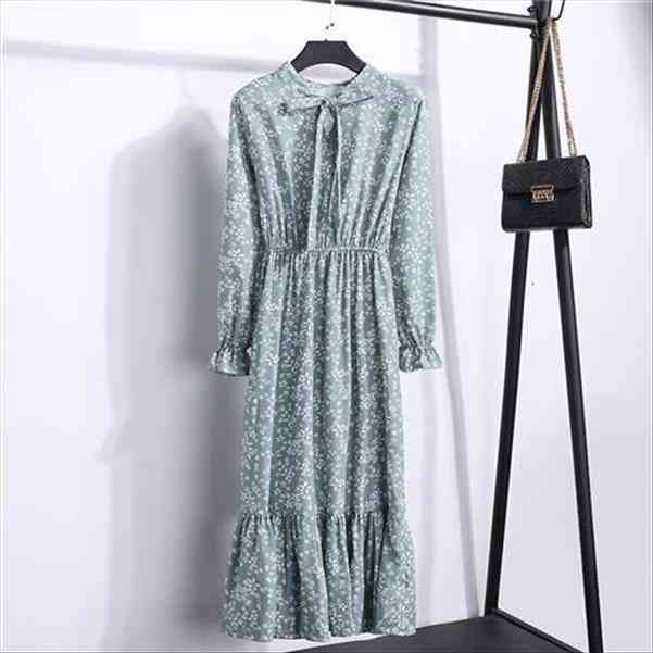

long loose cotton split pleated women dresses casual femaledress, Black;gray